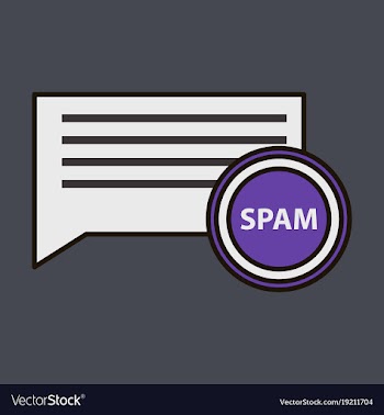 Spam email warning window appear on laptop screen vector image