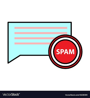 Spam email warning window appear on laptop screen vector image