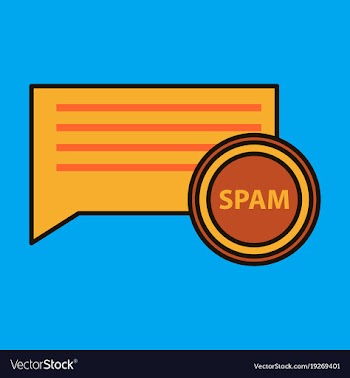 Spam email warning window appear on laptop screen vector image