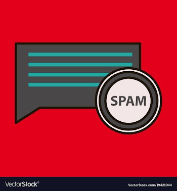 Spam email warning window appear on laptop screen vector image