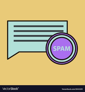 Spam email warning window appear on laptop screen vector image