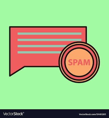 Spam email warning window appear on laptop screen vector image
