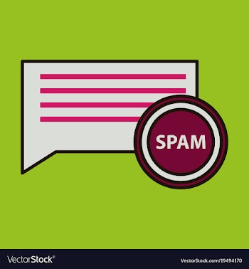 Spam email warning window appear on laptop screen vector image
