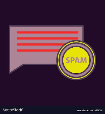 Spam email warning window appear on laptop screen vector image