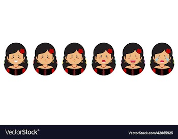 spanish avatar with various expression