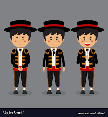 spanish character with various expression