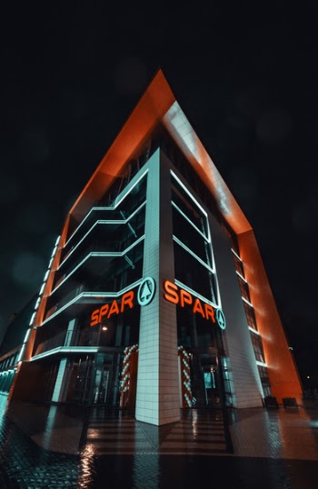 Spar Building at Night