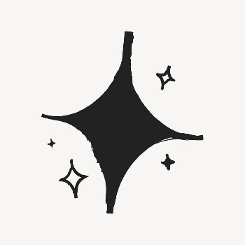 Sparkle sticker, cute doodle in black | Free PSD Illustration - rawpixel