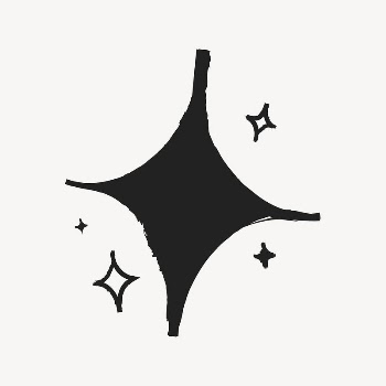 Sparkle sticker, cute doodle in black | Free Vector Illustration - rawpixel