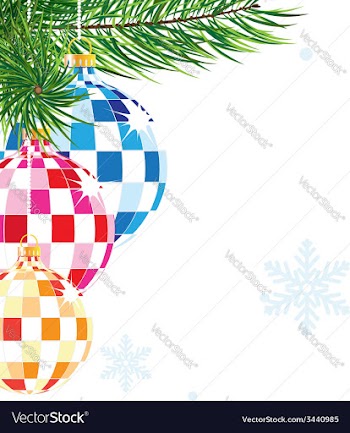 Sparkling Christmas decorations vector image