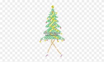 Sparkling Iron On Stone Christmas Tree Transfer For - Christmas Tree