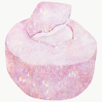 Sparkling pink coconut holographic style design element | Free  transparent png - 2341201