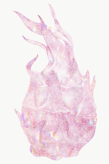 Sparkling pink dragon fruit holographic style design element | Free  transparent png - 2341204