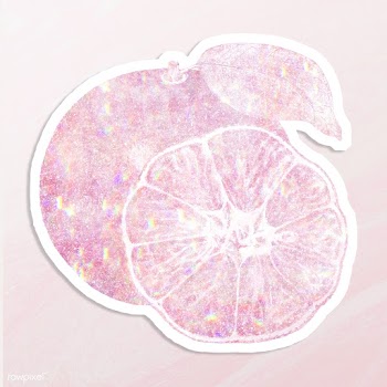 Sparkling pink orange holographic style sticker illustration with whit.. | Free  illustration - 2341177