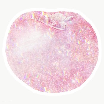 Sparkling pink persimmon holographic style sticker design element with.. | Free  transparent png - 2341168