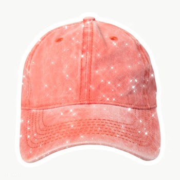 Sparkling red jeans cap sticker with white border | Free  transparent png - 2359582