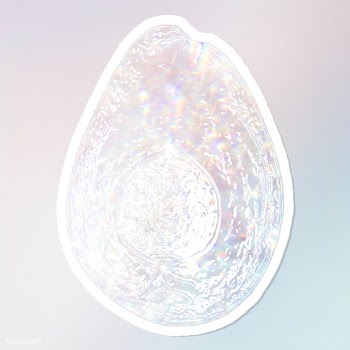Sparkling silver avocado holographic style sticker illustration with w.. | Free  illustration - 2340157