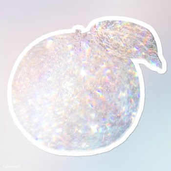 Sparkling silver orange holographic style sticker illustration with wh.. | Free  illustration - 2341086