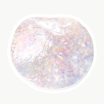 Sparkling silver persimmon holographic style sticker design element wi.. | Free  transparent png - 2341289
