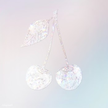 Sparkling silvery cherry holographic style illustration | Free  illustration - 2341079