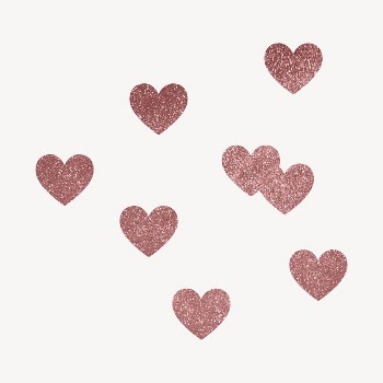 Sparkly hearts sticker, pink aesthetic | Free PSD - rawpixel