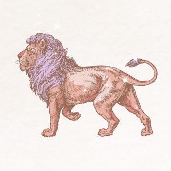 Sparkly lion sticker, aesthetic animal | Free Vector Illustration - rawpixel