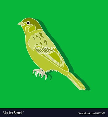 Sparrow paper sticker on stylish background vector image