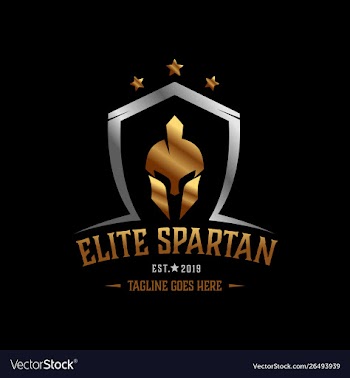Sparta warrior helmet logo elite warrior logo vector image