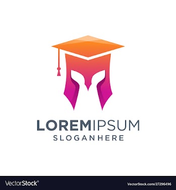 Spartan graduate logo design vector image