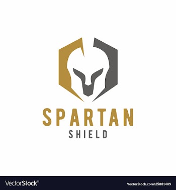 Spartan head helmet icon logo design inspiration vector image