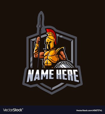 spartan knight warrior character mascot logo