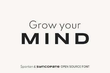 Spartan & Syncopate open source | Free Font Add-on - rawpixel