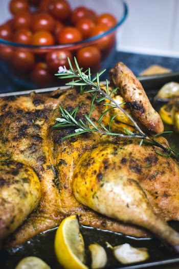 Spatchcock lemon chicken 