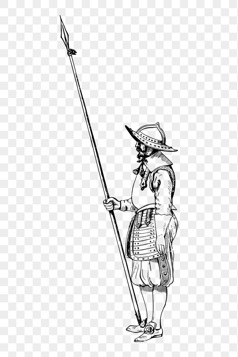 Spear warrior png sticker illustration, | Free PNG - rawpixel