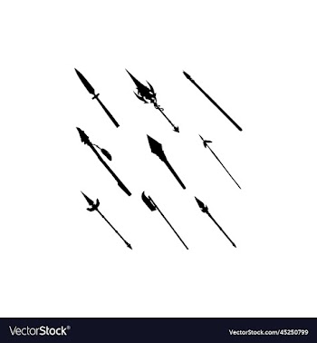 spear weapon silhouette creative design