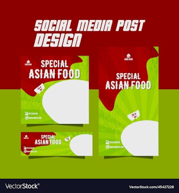 special asian food flyer template design