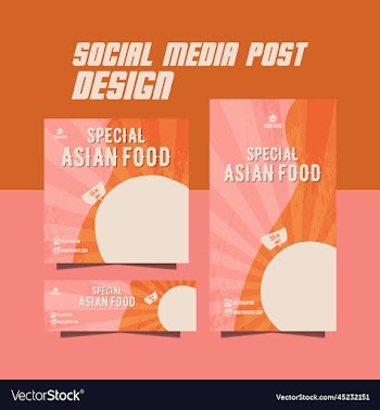special asian food menu flyer template design