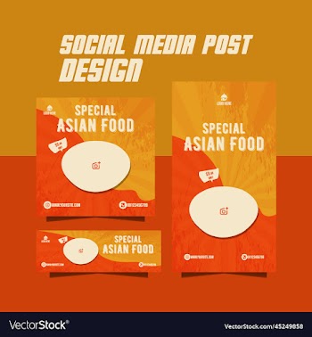 special asian food menu poster design