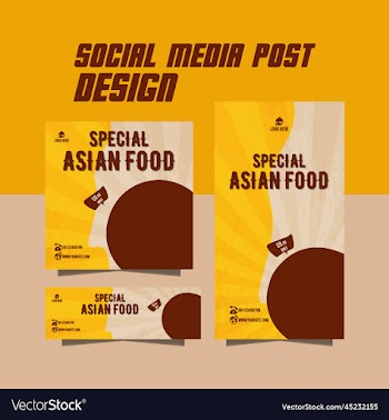 special asian food or specila sushi roll flyer