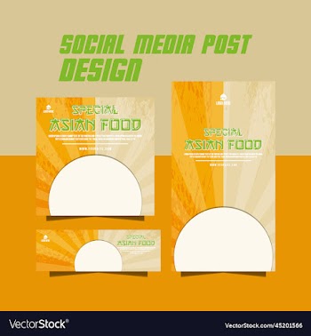 special asian menu flyer instagram food post