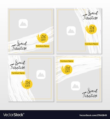 Special furniture social media promotion post vector image