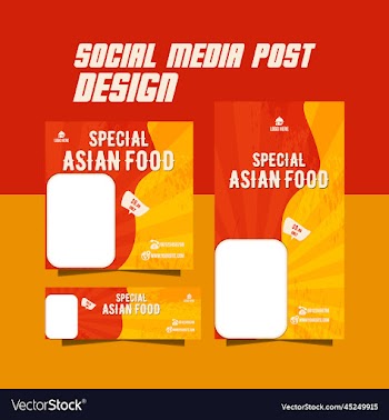 special korean food menu flyer or asian food