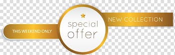 Special offer banner, Label Circle Computer file, Golden Circle Label transparent background PNG clipart