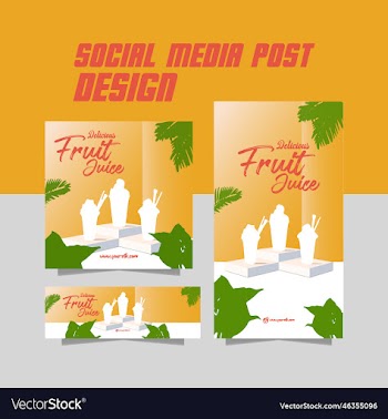 special summer drink or fruit juice menu flyer