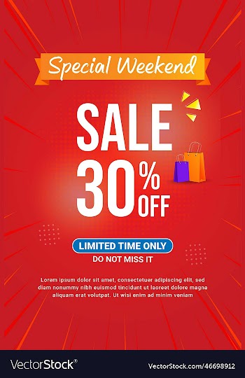 special weekend offer sale poster template