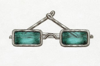 Spectacles with Green Lenses (c. | Free Photo Illustration - rawpixel
