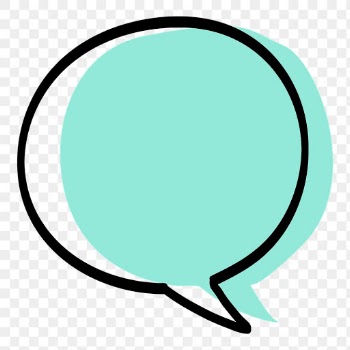 Speech ballon png cute doodle icon
