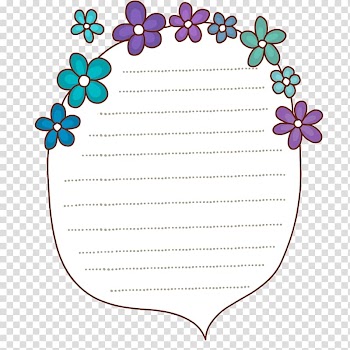 Speech balloon Cartoon Poster, Line flower notes dialog box transparent background PNG clipart