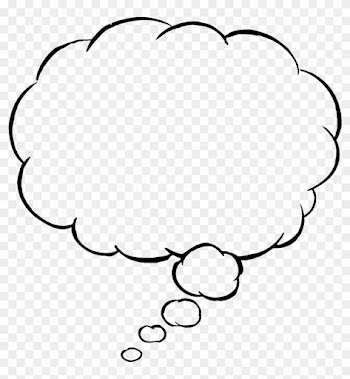 Speech Balloon Clip Art - Thinking Bubble Png