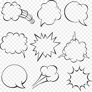 Speech balloon Comics Language Bubble - Line dialog 